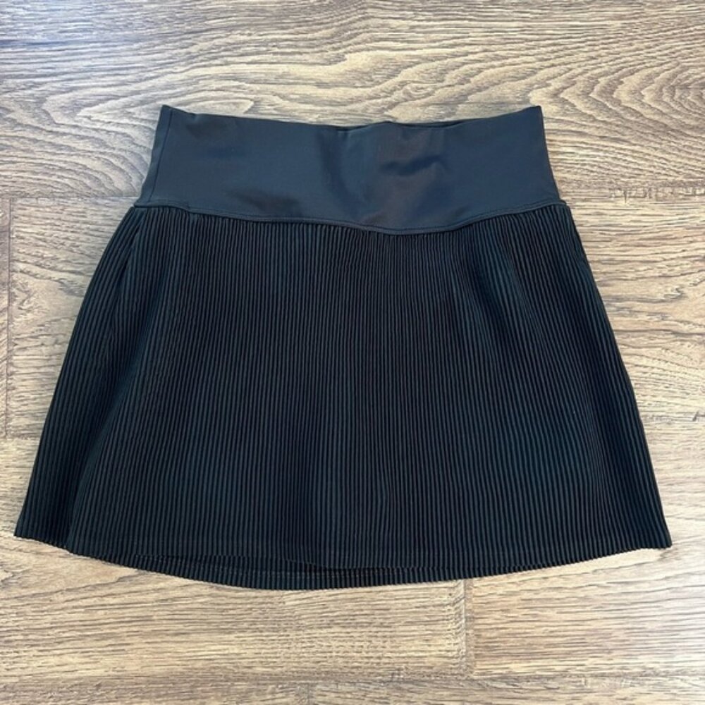 All in Motion Black Ribbed Pleat Tennis Skort XS